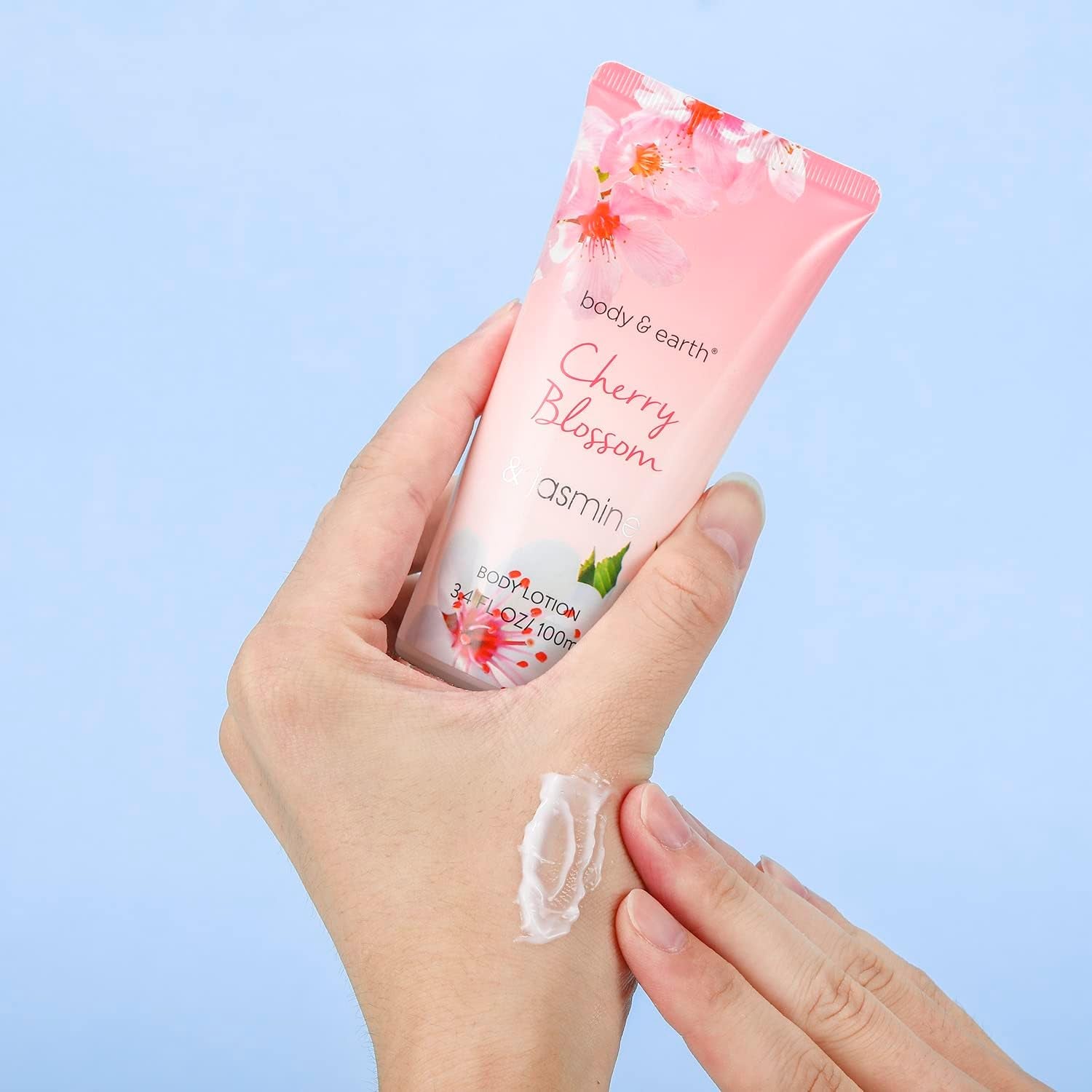 Coffret Bain Et Corps-Panier-Cadeau De 8 Pièces Au Parfum De Fleur De Cerisier Et De Jasmin, Coffret Cadeau Parfait Pour Les Femmes De L’Anniversaire, Cadeau Noel