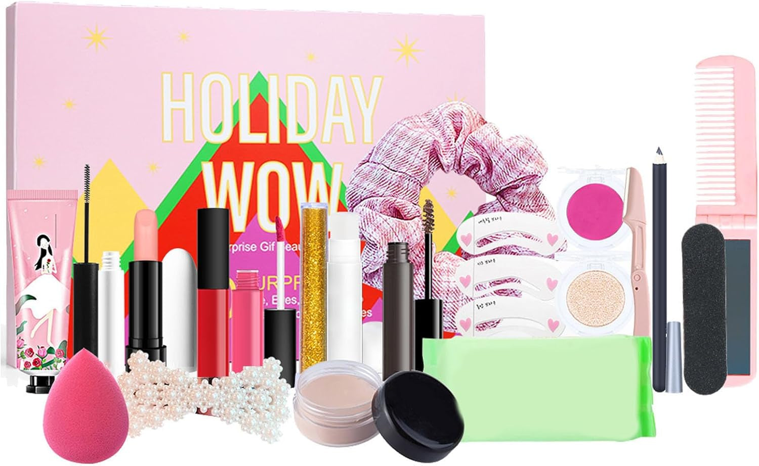 Calendrier De L'Avent 2023 Maquillage - Calendrier De L'Avent Beauté - Calendrier De Noël Cosmétique Maquillage Coffrets Cadeaux - Maquillage Femme 24 Beau Cadeaux De Noël