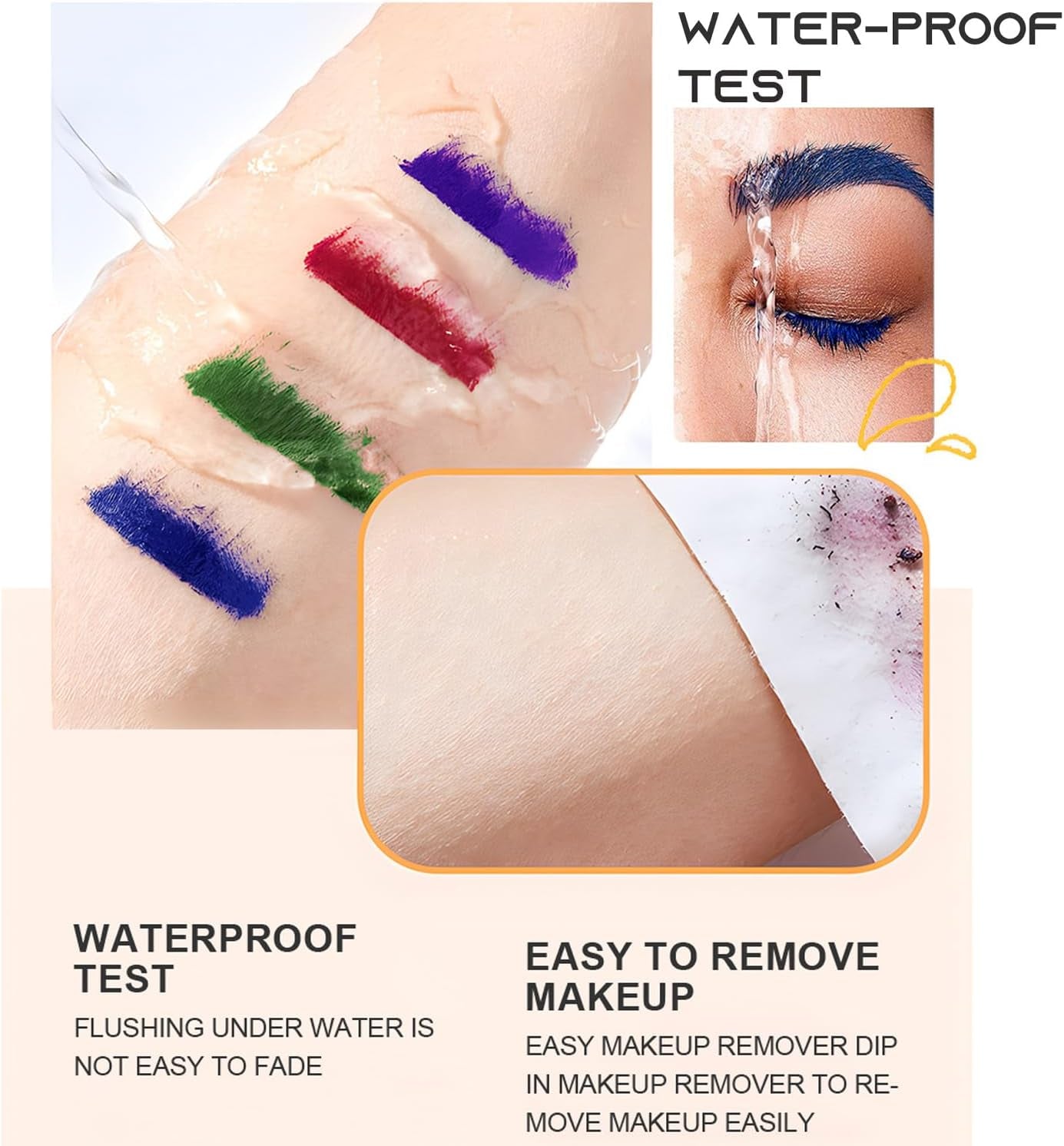 Mascara Coloré Pour Cils 6 Couleurs, Longue Tenue, Anti-Taches Et Imperméable, Recourbant Et Allongeant Pour Les Yeux