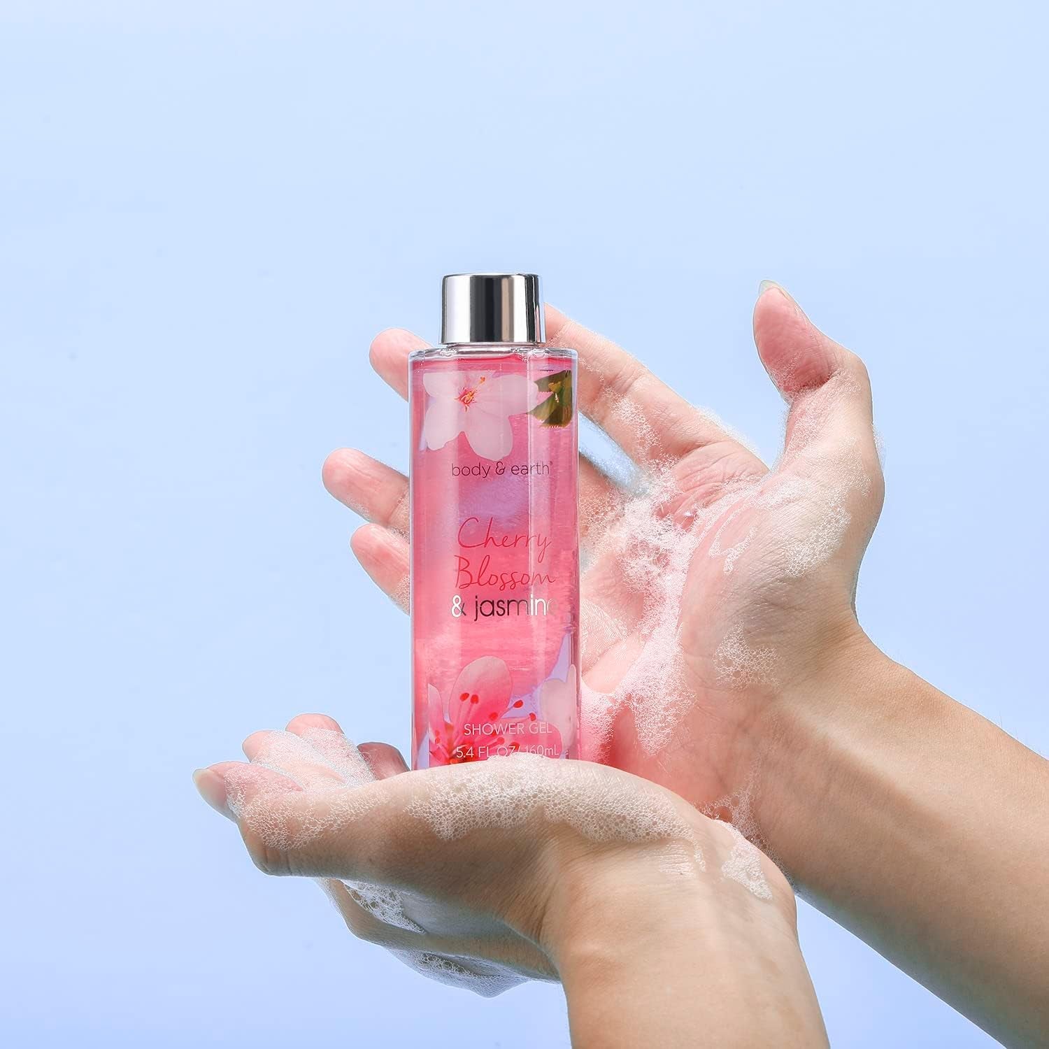 Coffret Bain Et Corps-Panier-Cadeau De 8 Pièces Au Parfum De Fleur De Cerisier Et De Jasmin, Coffret Cadeau Parfait Pour Les Femmes De L’Anniversaire, Cadeau Noel