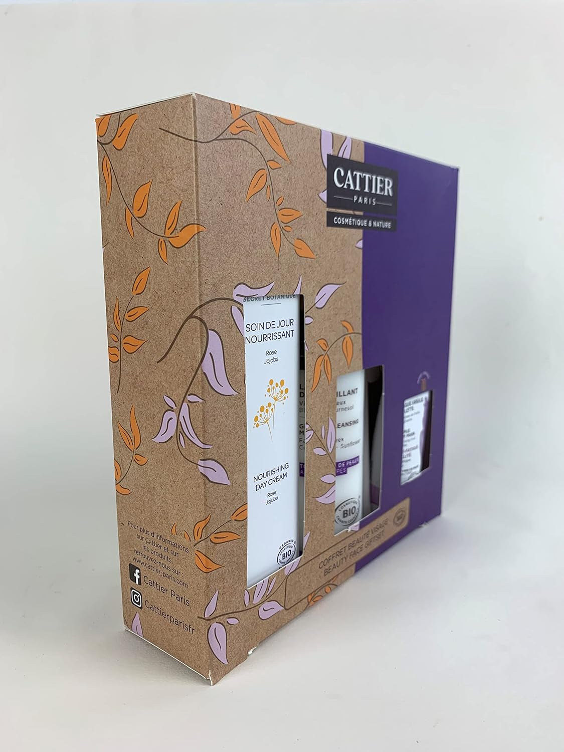 - Coffret Beauté Visage - Soin De Jour + Lait Démaquillant + Masque À L'Argile Violette, 280.0 Gramme