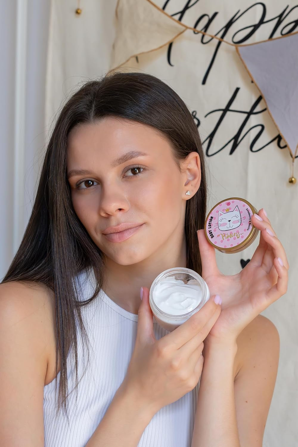 - Set Cadeau Princess Kitty Pour Filles & Femmes - Kit Douche 7 Pcs Avec Bain Moussant, Exfoliant, Gel, Lotion Pour Corps Etc. - Assortiment Soins Odeur Fraise & Vanille Dans Coffret Cadeaux