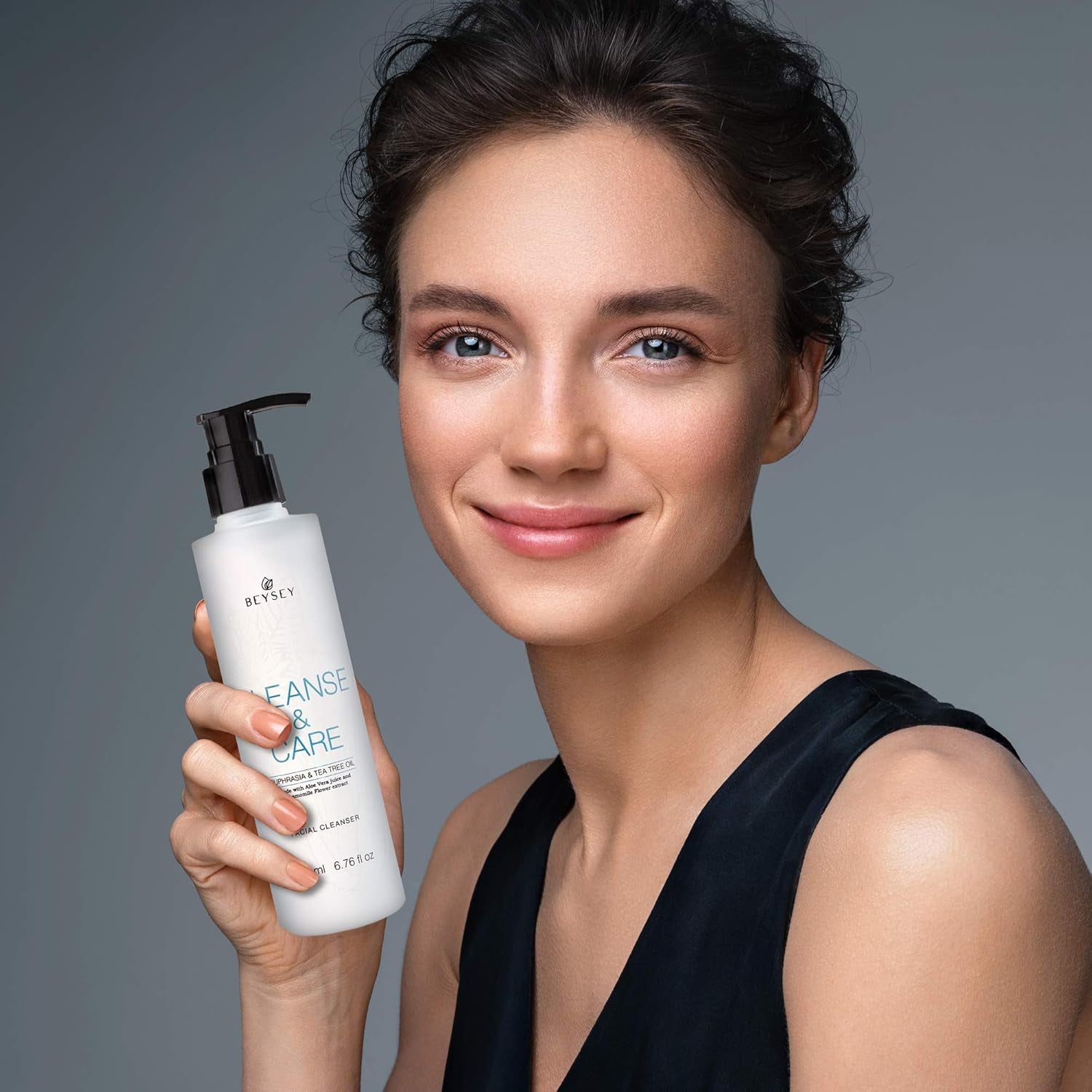 NOUVEAU! Gel Nettoyant Visage À L'Aloe Vera, Tea Tree, Eyebright Et Camomille - Savon Nettoyant Visage/Antibactérien/Anti Acné - Peaux Mixtes Et Grasses - CLEANSE&CARE Beysey 200 Ml