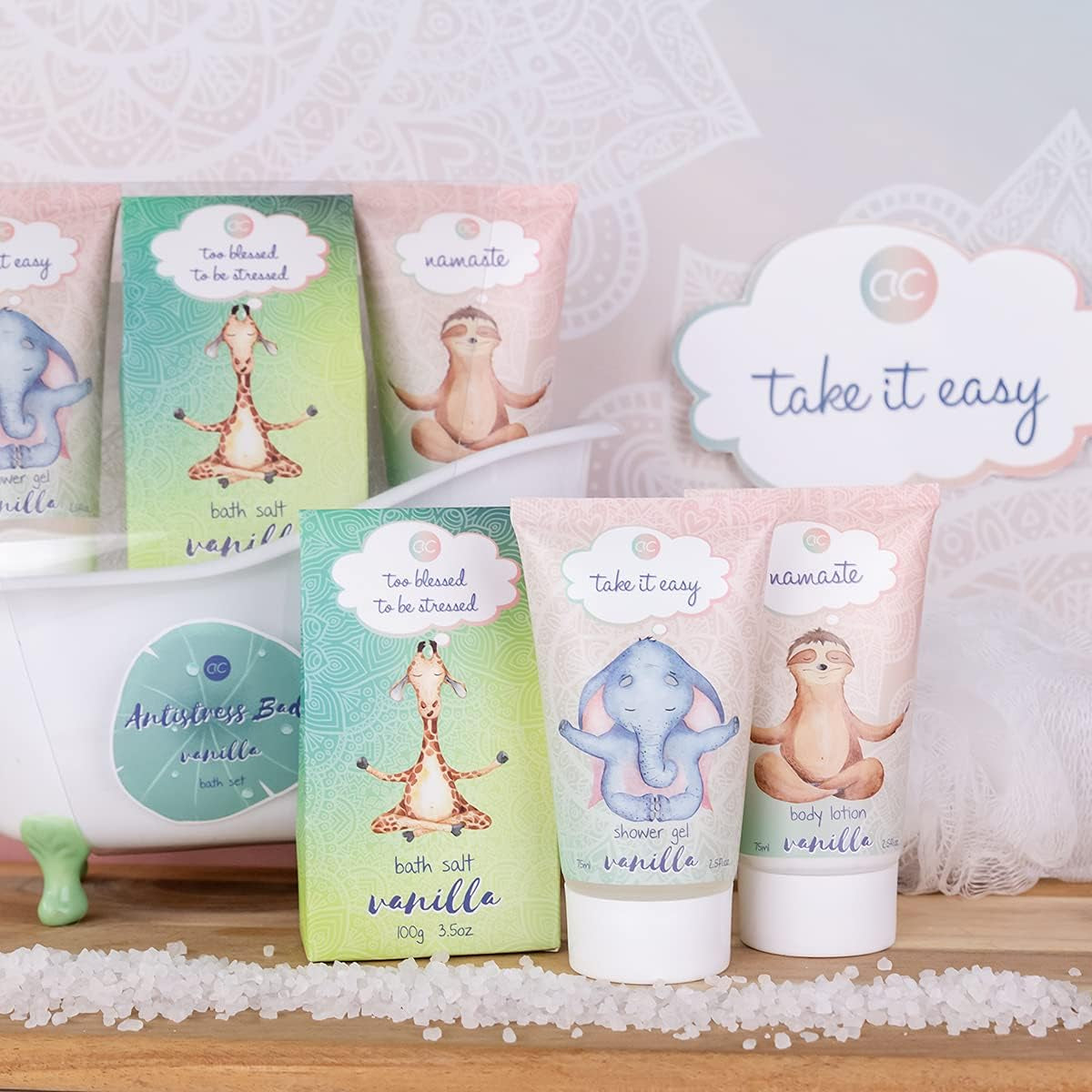 - Set De Bain Et Douche Anti-Stress Au Parfum De Vanille, Coffret Cadeau Pour Que Les Femmes Se Détendent Le Jour De Leur Anniversaire Coffret Cadeau Et Soin Bien-Être 5 Pièces Avec Baignoire