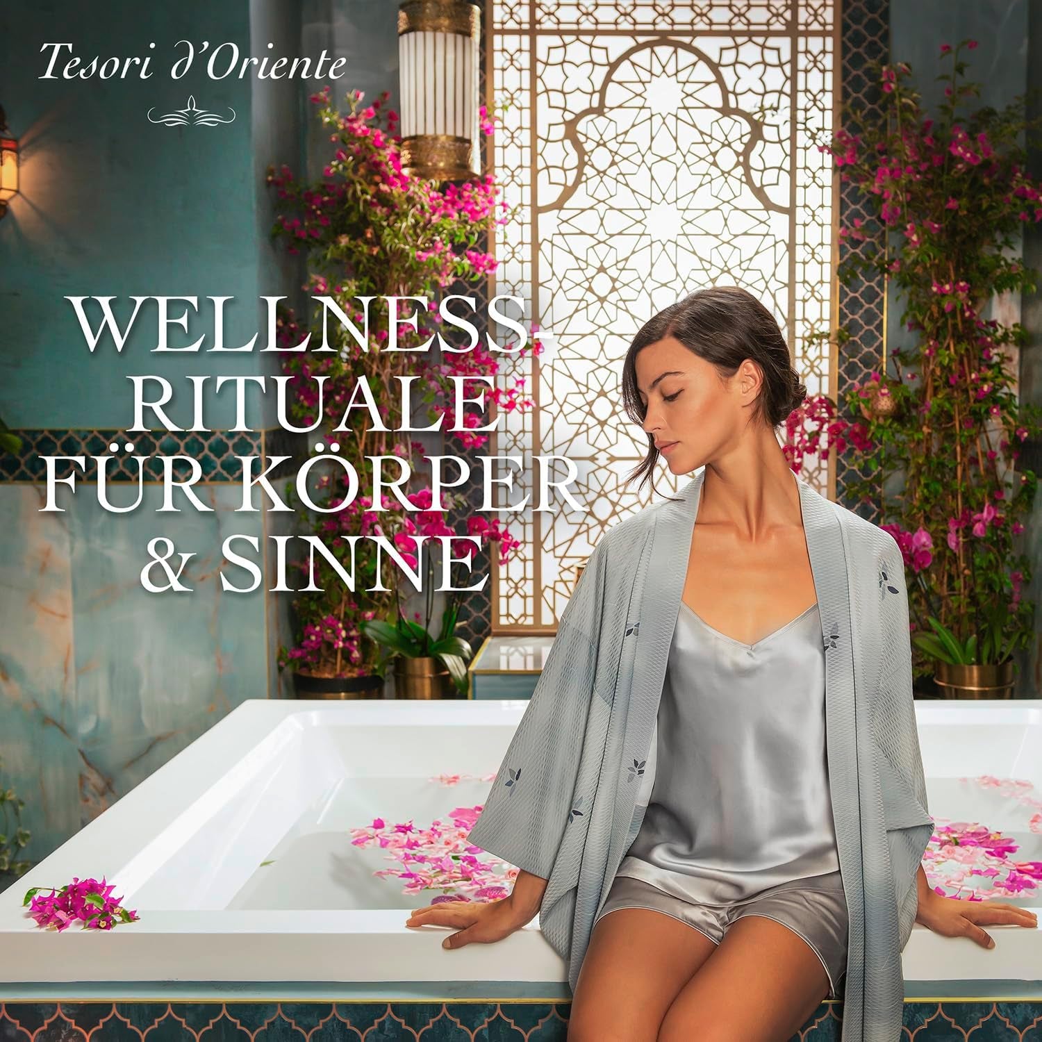 Tesori D'Oriente Bain De Crème « Karma » - 500 Ml - Bain Aromatique Avec Fleur De Nashi Et Bois De Cèdre - Expérience De Spa Pour La Maison, Rituels De Bien-Être Pour Le Corps Et Les Sens