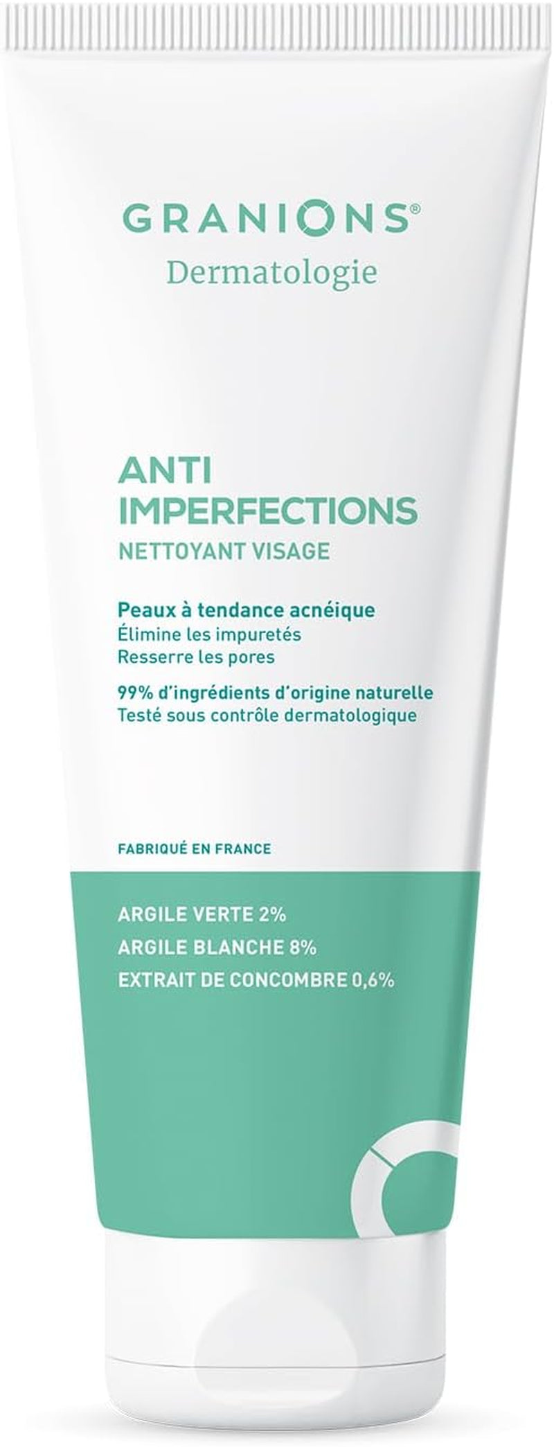Nettoyant Visage anti Imperfections - Nettoie, Hydrate & Purifie | Elimine Les Impuretés & L’Excès De Sébum - Argile Verte, Argile Blanche, Vitamine C - Pour L'Acne - Résultats Prouvés - 150G