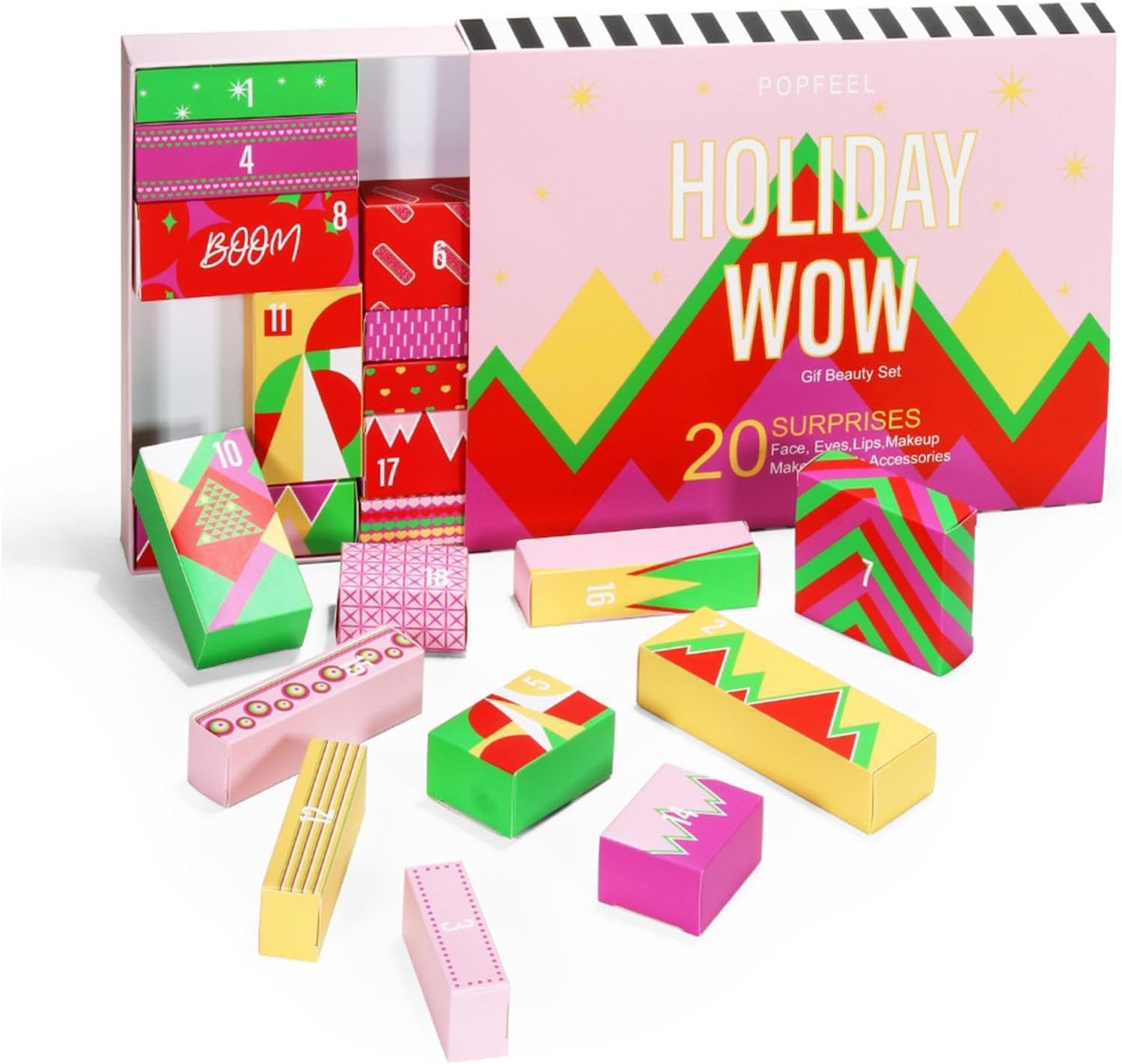 Calendrier De L'Avent 2023 Maquillage - Calendrier De L'Avent Beauté - Calendrier De Noël Cosmétique Maquillage Coffrets Cadeaux - Maquillage Femme 24 Beau Cadeaux De Noël