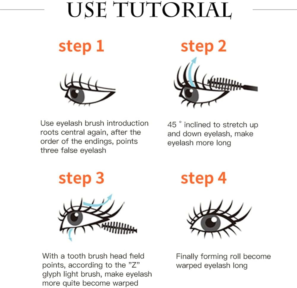 Mascara Imperméable Et Longue Durée - Volume Et Longueur 4D En Fibre De Soie - Maquillage Pour Les Yeux Diamant Étincelant