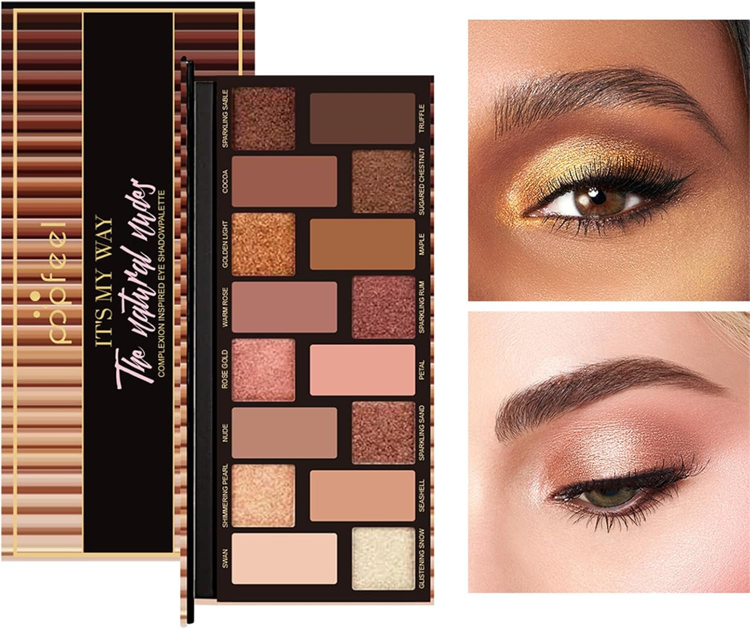 16 Couleurs Palette De Fards À Paupières Professionnel, Ensemble-Cadeau De Maquillage De Yeux Avec Mascara Crayon À Sourcils Eyeliner Pinceaux Cosmétiques, Set De Voyage Pour Femme Et Fille