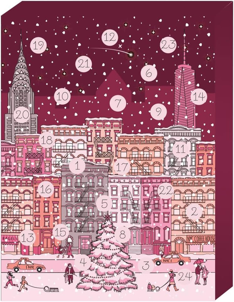 MY ESSENTIALS - Calendrier De L’Avent 2025 Beauté Femme - Coffret Cadeau 24 Produits 100% Maquillage Full Size - Teint, Yeux, Lèvres, Ongles - Christmas in the City