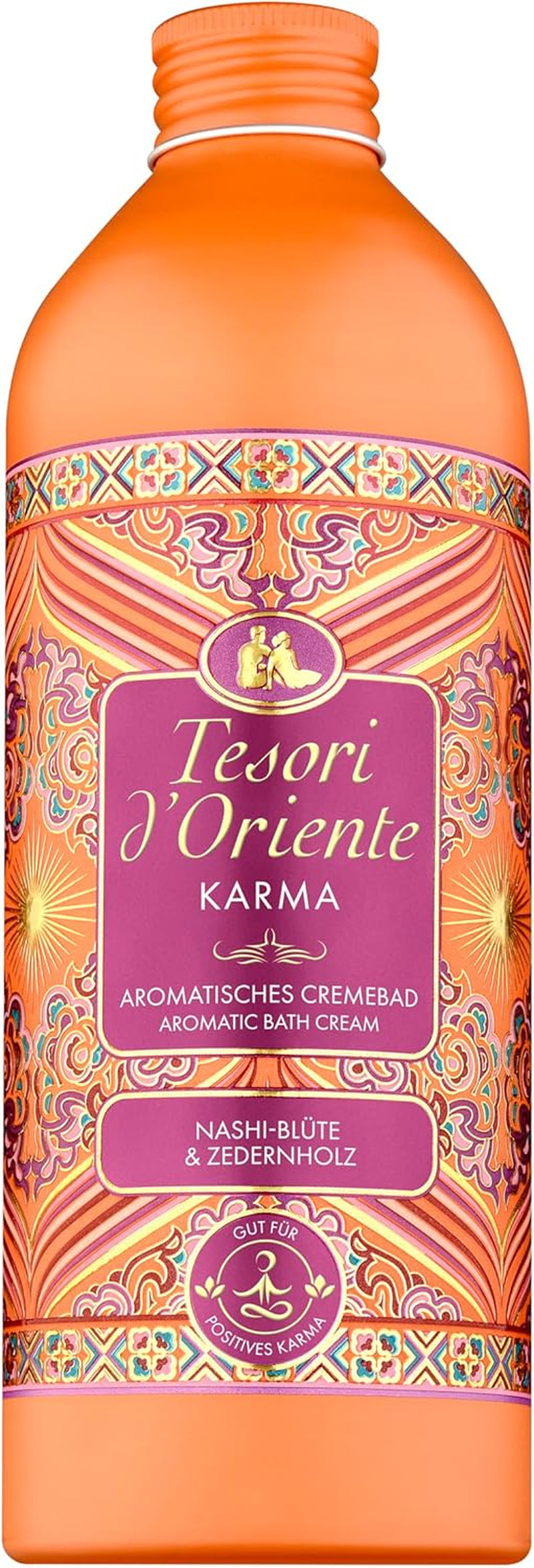 Tesori D'Oriente Bain De Crème « Karma » - 500 Ml - Bain Aromatique Avec Fleur De Nashi Et Bois De Cèdre - Expérience De Spa Pour La Maison, Rituels De Bien-Être Pour Le Corps Et Les Sens