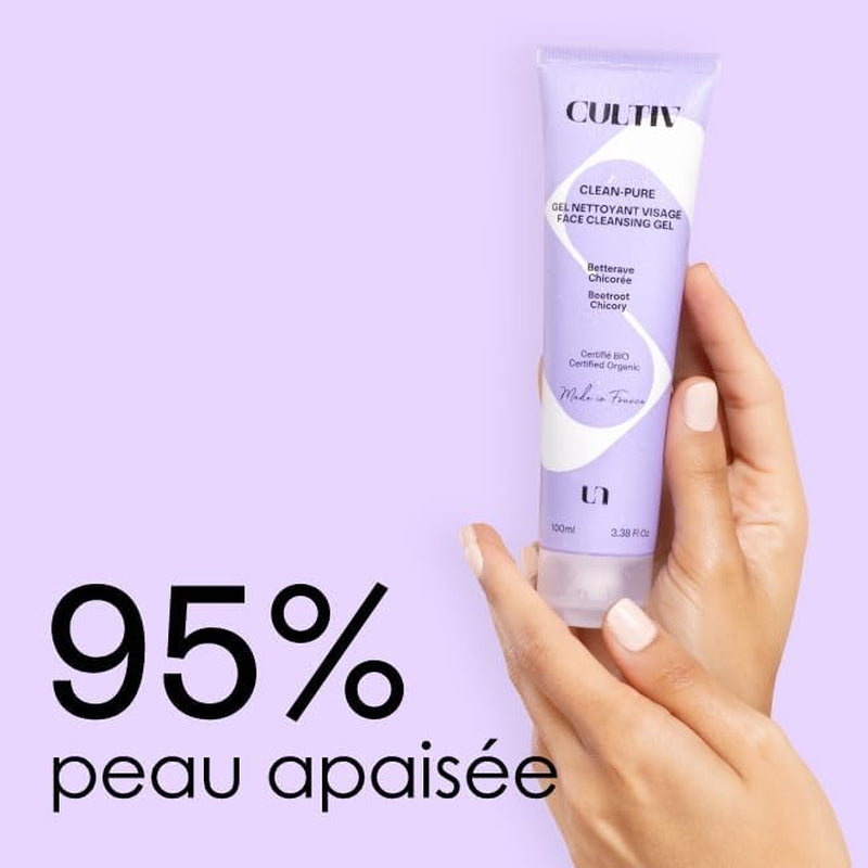 - Pack Clean Avec 1Xgommage Visage, 1Xgel Nettoyant, 1Xeau Micellaire & 1Xlait Démaquillant - Routine Complète - Pour Peaux Sensibles - Hydrate Et Apaise - Ingrédients Naturels, Bio Et Véganes