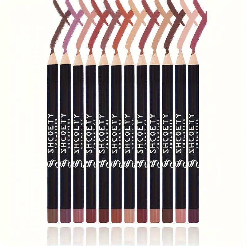 Set de 12 Crayons Contour des Lèvres mat