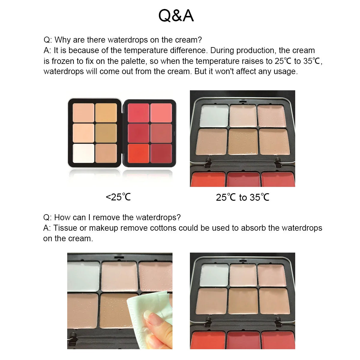 Palette de maquillage tout-en-un comprenant un correcteur, un blush, un highlighter et un contouring mats