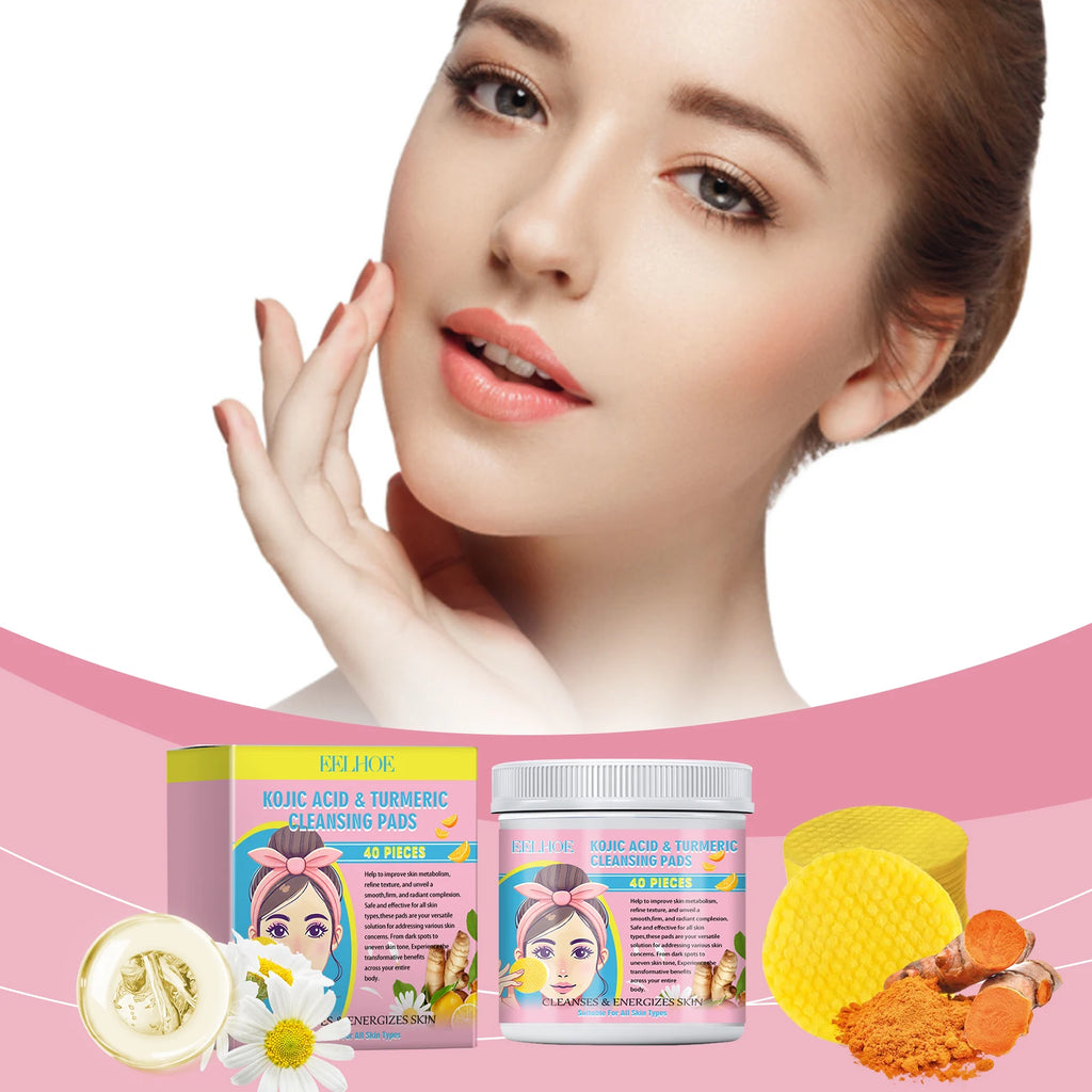 Lingettes exfoliantes au curcuma et acide kojique