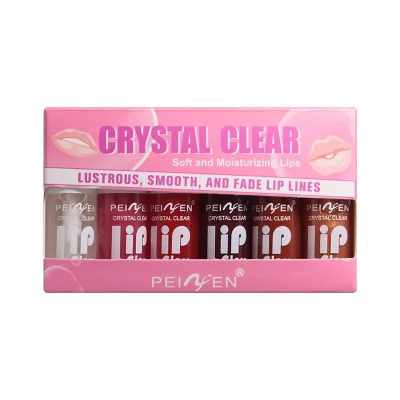 Coffret de 6 Gloss Hydratants Transparents - Huile à Lèvres Cosmétique