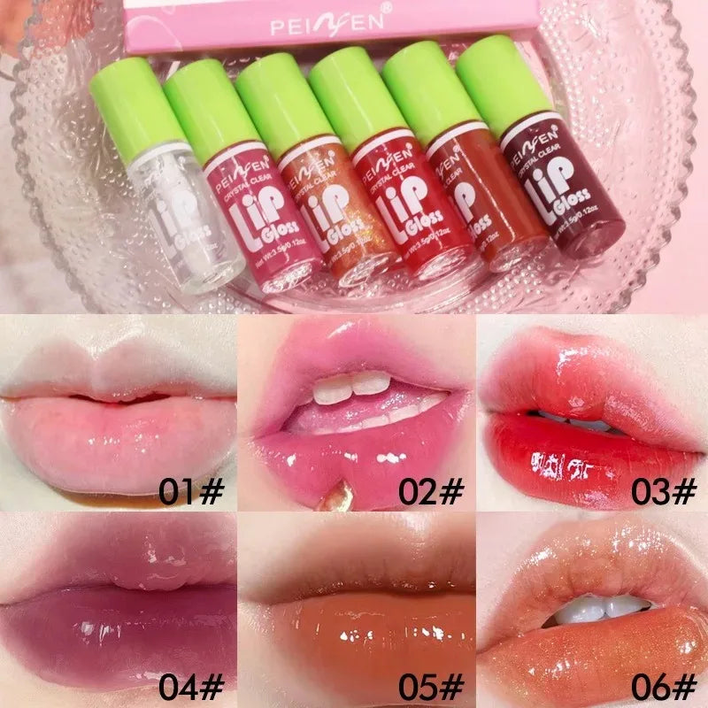 Coffret de 6 Gloss Hydratants Transparents - Huile à Lèvres Cosmétique