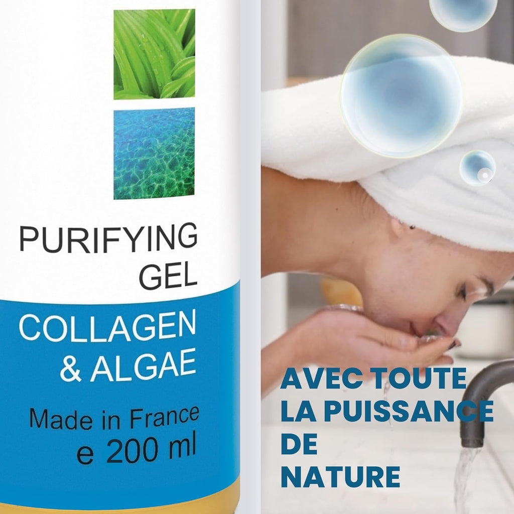 - Gel Purifiant Anti-Imperfections 200Ml | Nettoyant Visage | Équilibre Hydro-Lipidique | Algues, Marula Bio, Aloe Vera (Lot De 1)