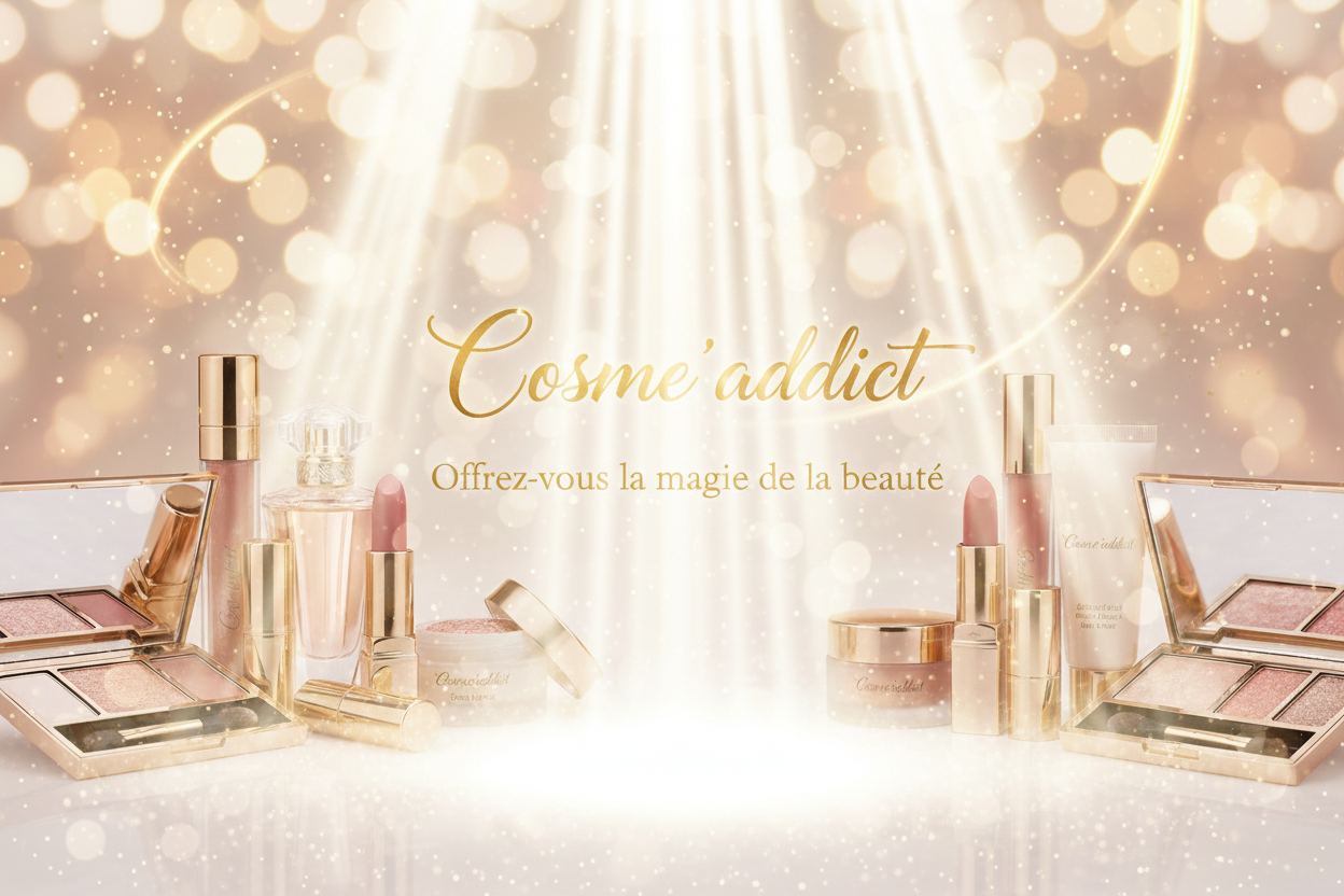 Bannière festive Cosme'addict - avec spots lumineux