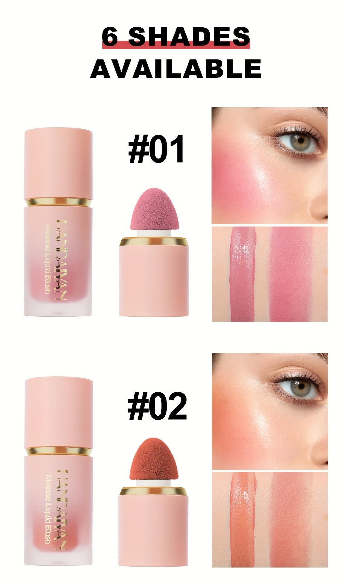 Set de 3 Blush Liquides HANDAIYAN
