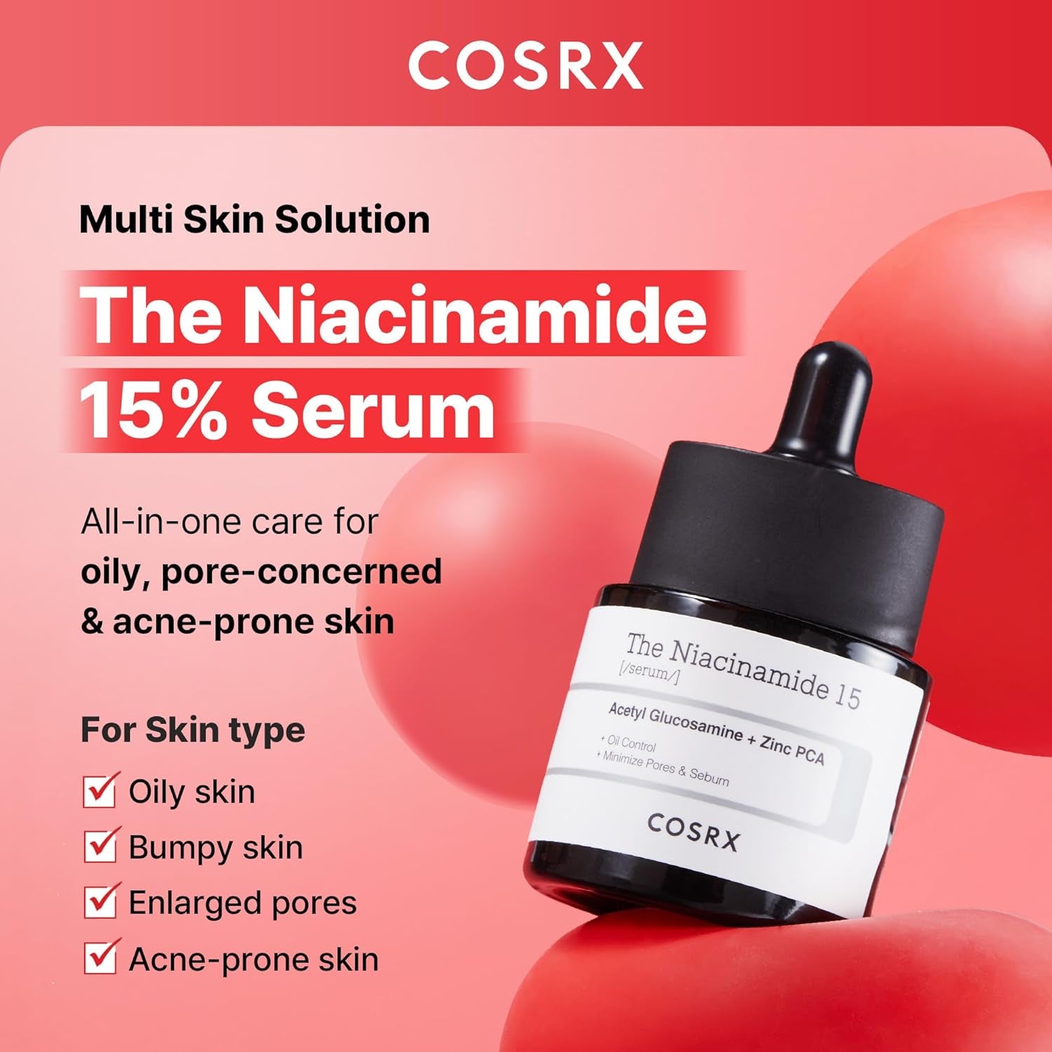 Niacinamide 15% Sérum, Réduit Les Pores Dilatés, Soulagement Des Rougeurs, Traitement Correcteur De Décoloration, 20 Ml, Non Testé Sur Les Animaux, Korean Skincare