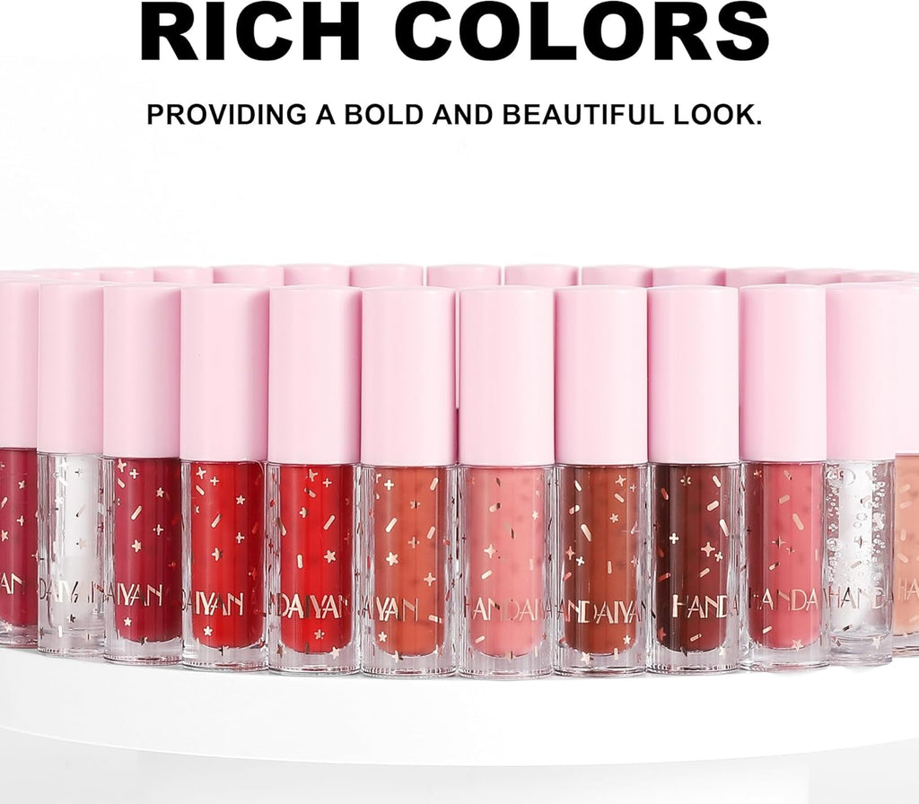 12 Couleur Set Rouge À Lèvres Liquide, Mat Hydratant Scintillant Longue Durée Antiadhésif Brillant À Lèvres, Maquillage Pour Les Lèvres Des Femmes Rouges À Lèvres