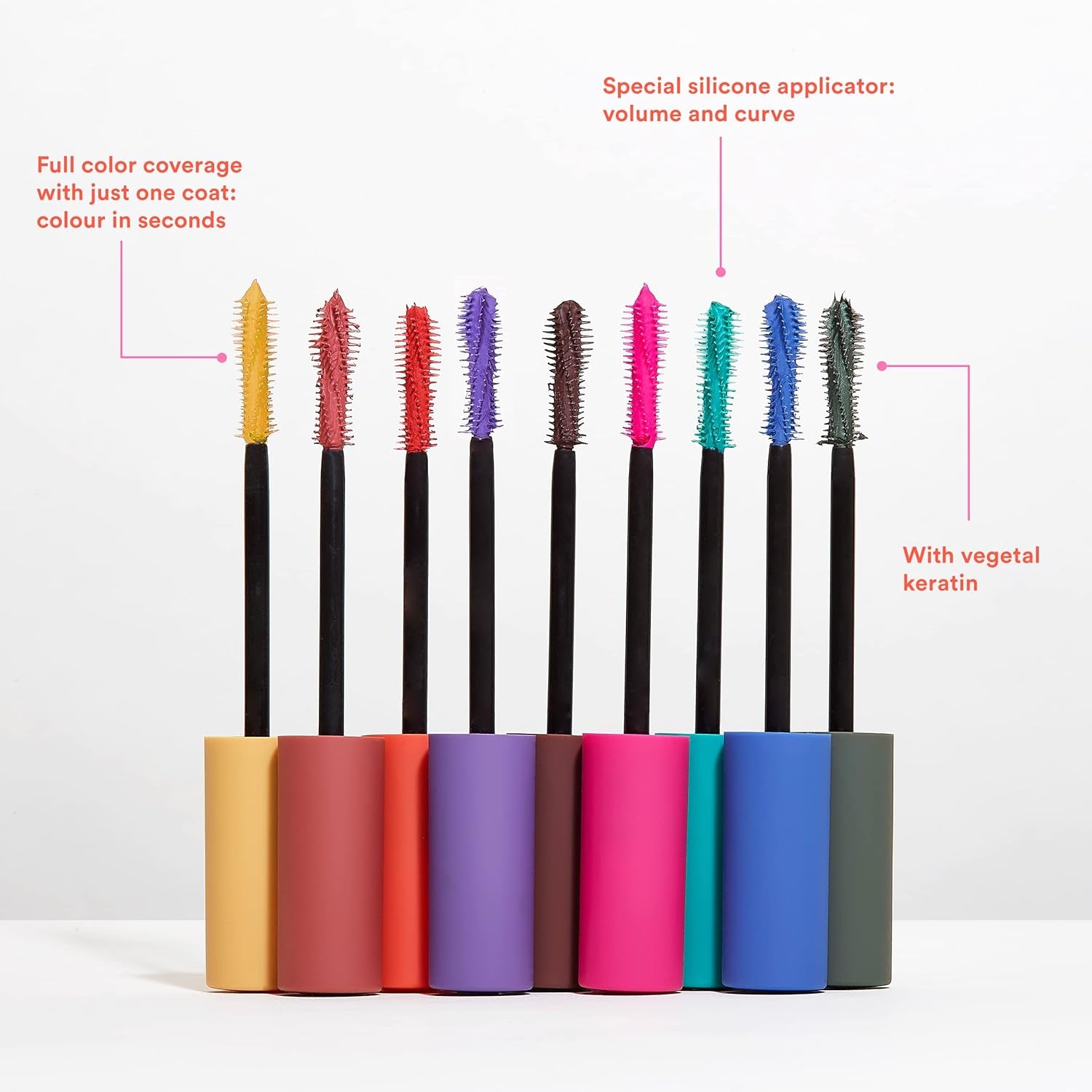 MAKEUP - the Color Mascara 371 - Rose - Avec Kératine Végétale - Mascara Coloré Pour Cils - Volume Et Longueur - Pour Yeux Sensibles - Vegan - Cruelty Free