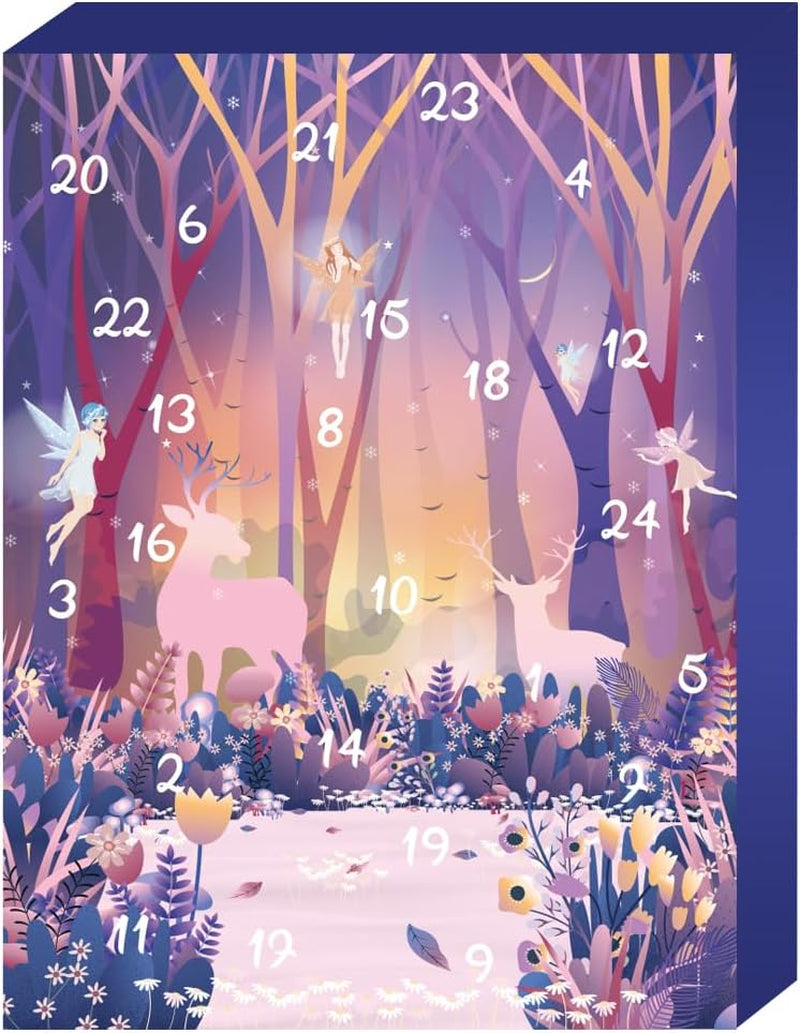 MY ESSENTIALS - Calendrier De L’Avent 2025 Beauté Femme - Coffret Cadeau 24 Produits Maquillage & Accessoires Débutants - Routine Teint, Yeux, Lèvres, Ongles - Idée Cadeau Noël - Magic Forest