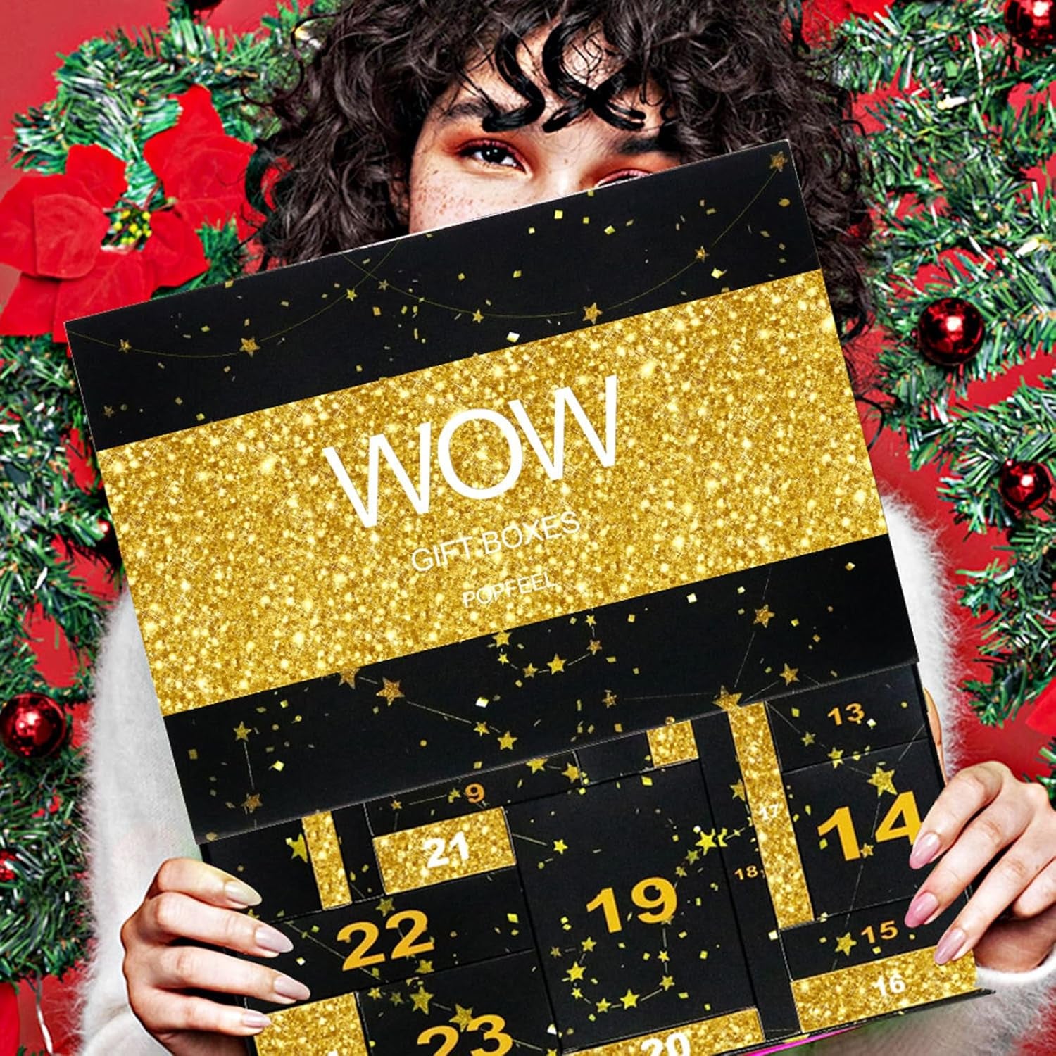 Calendrier De L'Avent 2025 Pour Femmes Et Filles, 24 Pcs Kit Maquillage Femme Professionnel, Calendrier Du Compte À Rebours,Cadeau De Noël Idéa#B